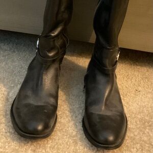 Coach Leather Black Boots